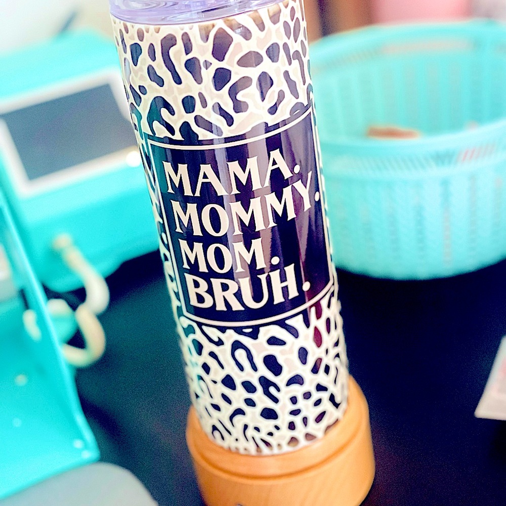 20 Oz Skinny Tumbler with metal straw